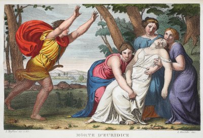 Death of Eurydice, Book X, Illustration from Ovid